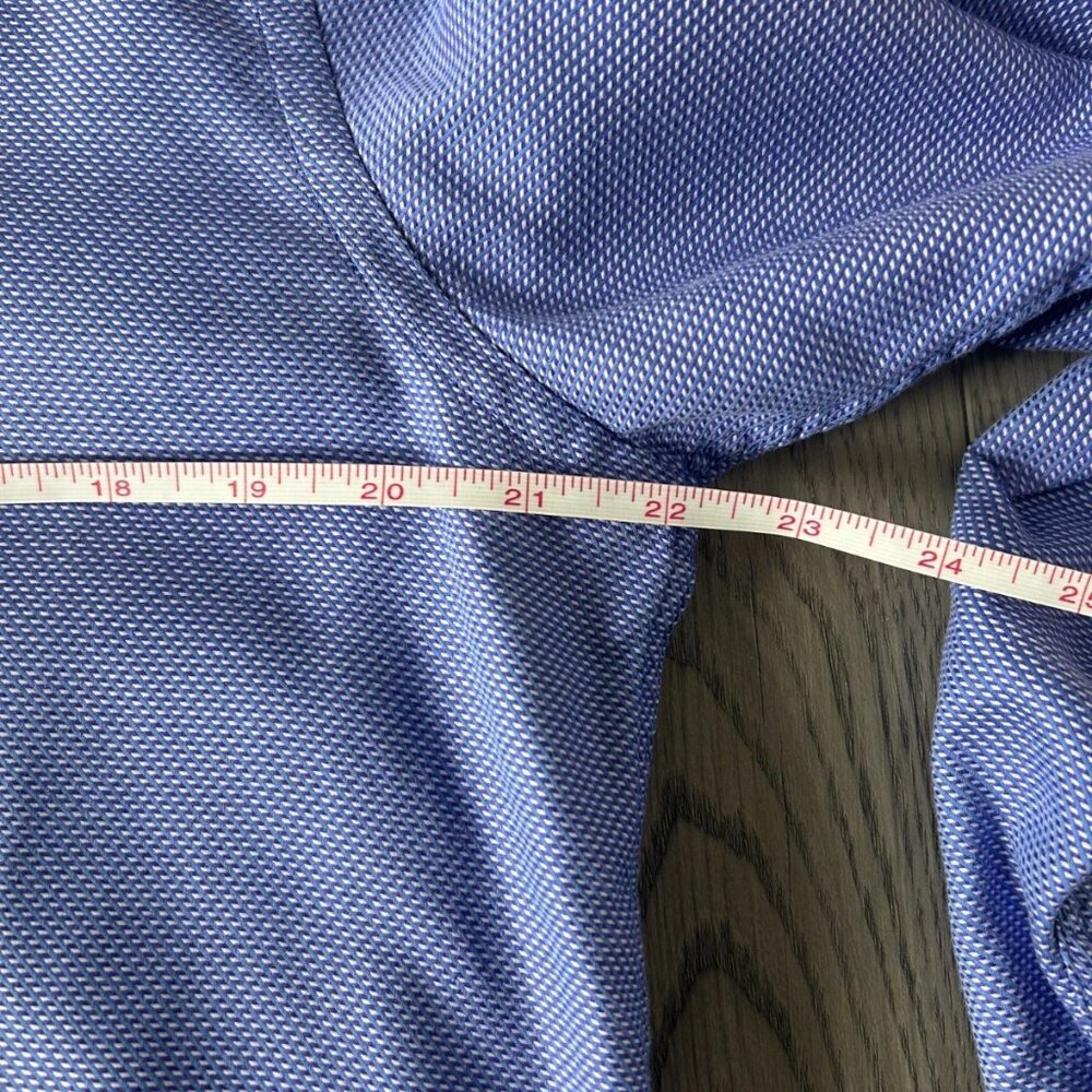Thomas Pink Prestige Men’s Blue Micro-Pattern Dress Shirt Cotton 15.5 34 - Picture 9 of 10